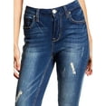 thumbnail image 3 of Seven7 Women's Tahiti Skinny High Rise Distressed Frayed Hem Ankle Jeans Size 6, 3 of 4