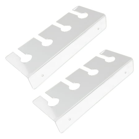 FRCOLOR  2 Pcs Acrylic Wine Glass Rack under Cabinet Holder Transparent