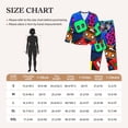thumbnail image 6 of Lsque Geometry Dash Pattern Long Sleeve Pajama Set for Women - Soft 2-Piece Sleepwear and Loungewear Set with Pockets, Comfy Nightwear, 6 of 8