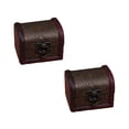 thumbnail image 7 of Supvox 2Pcs Small Wooden Jewelry Box Dark Brown Trinket Organizer for Drawer, 7 of 7