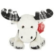 thumbnail image 3 of (4 pack) White Plaid Moose Child's Plush Toy, 7 in, by Holiday Time, 3 of 6