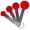 Red, variant on Reston Lloyd 4-Piece Plastic Measuring Spoons with Stainless Steel Handles, Red, Set of 2