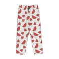 thumbnail image 4 of Goofa Hand Drawn Watermelon Printed Soft Pajama Pants for Women, Wide Leg Comfy Casual Lounge Yoga Pants-, 4 of 9