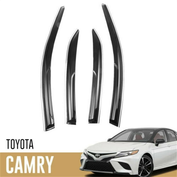 For 20182021 Toyota Camry Sport JDM Mugen Style 3D Wavy Chrome Trim Window Visor