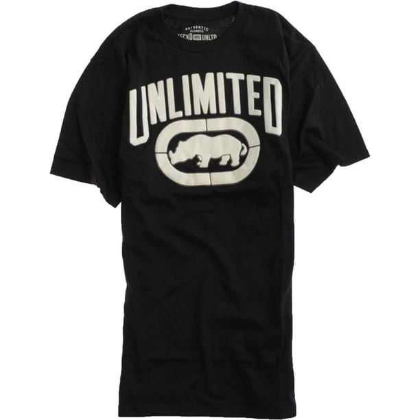 Ecko Unltd. Camiseta gráfica Double Quick para hombre, negra, mediana