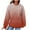 Red, variant on Women's Waffle Hoodies Fashion Gradient Color Sweatshirts Drawstring Raglan Hooded Sweaters Fall Winter Long Sleeve Hoody Jacket Outwears Tops with Pocket
