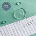 thumbnail image 4 of Madison Park Waffle Shower Curtains, Stripe Spa , Waterproof, Aqua, 72” X 72", 4 of 8