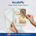thumbnail image 2 of 14x8.5 Magnetic Acrylic Frame Table Stand Includes Gold Magnetic Front Cover to Easily Change Photos - Made in the USA, 2 of 5
