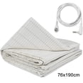 thumbnail image 1 of LEFU Grounding Sheet Silver Fiber Conductive Organic Sleep Mat for Bed EMF Protection Earthing Blanket Natural Cotton Fabric (29x75 Inches, White), 1 of 7