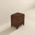 thumbnail image 3 of Miekor Furniture Lionel Mid Century Modern Solid Wood Nightstand 3-Drawer Bed Side Table 1242, 3 of 7
