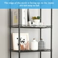 thumbnail image 5 of Kepooman 5-Tier Storage Rack, Black Storage Racks and Shelving, Adjustable 5-Shelf Shelving Storage Unit, Metal Organizer Wire Rack for Household, Hotel, Restaurant, 5 of 12