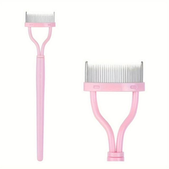 JUNWELL Eyelash Comb Separator Eyelash Mascara Brush And Comb Lash Separator With Comb Cover Arc Designed Cosmetic Brushes Tool (1PCS) - Eyes Makeup Sets for Mother