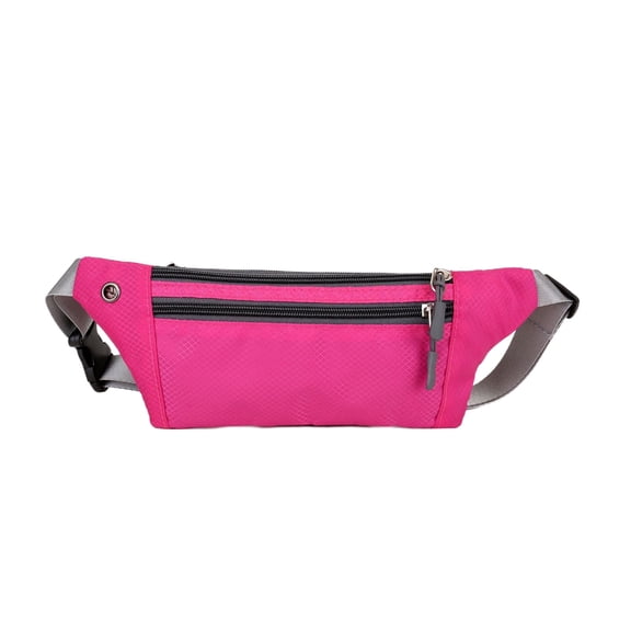 Crossbody Fanny Pack for Men Women,Waterproof Sports Waist Bag Pack,Traveling Running Casual Hands-Free Wallets Phone Bag,Pink