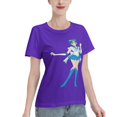 thumbnail image 2 of T-Shirt Basique à Manches Courtes pour Femmes Sailor Moon Mizuno Ami, 2 of 6