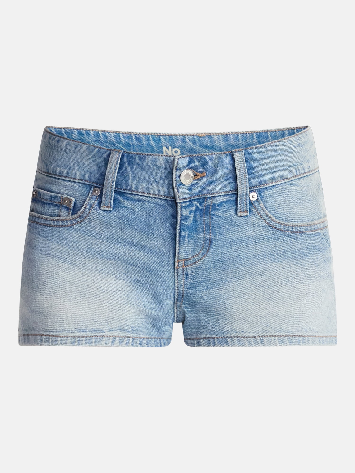 No Boundaries Low Rise Denim Shortie Shorts, 2'' Inseam, Women’s 00-20