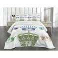 thumbnail image 3 of Ambesonne Queen Quilted Bedspread Set 3 Pcs, Old Antique Crown Set, Queen Size, Multicolor, 3 of 5