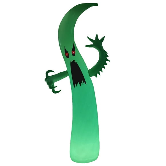 9.7FT Halloween Inflatable Yard Decor, Giant Color Changing Ghost, Outdoor Blow Up with Built-in LED Light for Lawn, Garden, Party