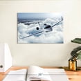 thumbnail image 3 of Elephant Stock Flying Luxury Private Jet Wall Art - Horizontal Canvas Wall Art - Living Room Wall Decor - Transportation Canvas - Silver And Gray Decor - 12" x 8", 3 of 8