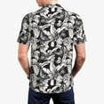 thumbnail image 3 of Balery Lilies Flowers Printed Men’s Short Sleeve Polo Shirt, Midweight Men's Shirt,Golf Polo shirts -Medium, 3 of 8