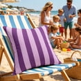thumbnail image 4 of MMJ Outdoor Waterproof Pillow Cover 17.7in Geometric Stripe for Sofa Chair Cushion Summer, 4 of 6