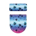 thumbnail image 4 of HELLHERO Coconut Tree Pattern Elastic Edge Stretch Bathroom Seat Covers, Polyester, Stretchy Fabric Lid Cover Set for Toilet, Adjustable, Reusable, 4 of 7
