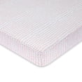 thumbnail image 4 of Waterproof Crib Sheet | Toddler Sheet no Need for Crib Mattress Pad Cover or Protector I Mauve Pink Splash and Stripes by Ely's & Co., 4 of 5