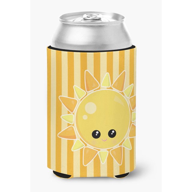 ""Caroline'S Treasures Weather Sunshine Face Can O Bottle Hugger Can Hugger Multicolor""