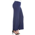 thumbnail image 3 of 24seven Comfort Apparel Plus Size Plus Wide-leg Palazzo Pants, 3 of 4