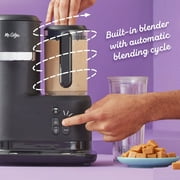 Mr. Coffee® Single-Serve Frappe™, Iced, and Hot Coffee Maker and Blender, Black with 2 To-Go Tumblers, Reusable Coffee Filter