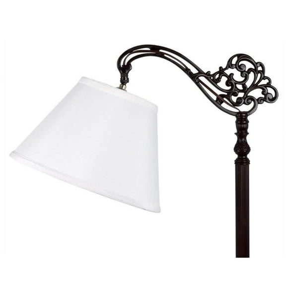 White Silk 8 Inch Empire Lampshade with Uno Fitter