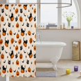 thumbnail image 3 of Manfei Spooky Print Halloween Shower Curtain 72Wx72L,Cartoon Black Cat Bathroom Curtain, 3 of 5
