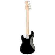 The Squier Mini Precision Bass Fretted 4-String Solid Body Bass Guitars Black