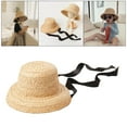 thumbnail image 2 of Straw Hat w/ Adjustable Tie Black Tie, 2 of 6