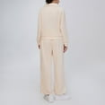 thumbnail image 7 of Baqcunre Sweatsuit Set Quarter Zip Oversized Sweatshirt Wide Leg Sweatpant Set Tracksuit Womens Fashion Fall Outfits Women Trendy Two Piece Sets For Women 2 Piece Fall Sets For Women,Beige,L, 7 of 7