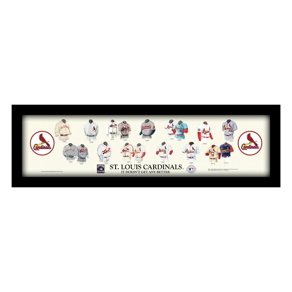 St. Louis Cardinals Cooperstown Collection Framed Uniform Heritage Art Print