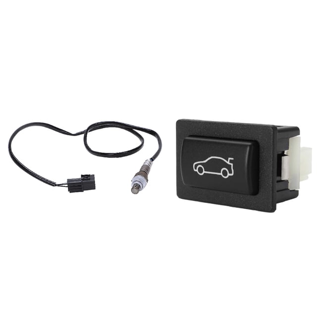 2 Pcs Car Accessories: 1 Pcs Oxygen Sensor & 1 Pcs Universal Car Trunk Unlocking Switch Button Plastic Black,1 * Oxygen Sensor 1 * Car Trunk Unlocking Switch,black