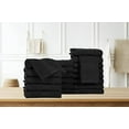 thumbnail image 2 of Ample Decor Washcloths 12 x 12 inch 20 Piece 600 GSM 100% Cotton, Lightweight, Quick Drying, Machine Washable Fingertip Towels for Bathroom, Gym, Kitchen - Black, 2 of 6