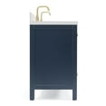 thumbnail image 5 of ARIEL Cambridge 61 Inch Midnight Blue Bathroom Vanity Double Sink, Solid Wood, White Quartz Countertop, 1.5-Inch Edge, Rectangular Undermount Sinks, 4 Soft Closing Doors, 6 Drawers, 5 of 10