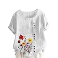 thumbnail image 2 of Womens Tops Summer Spring Short Sleeve T Shirts Blouse Outfits Beach Vacation Clothes Cute Tops Going Out Tops For Women, 2 of 5
