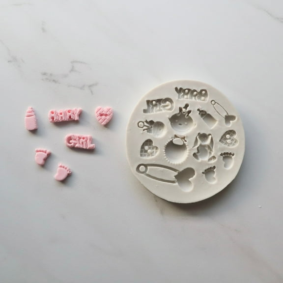 BABY GIRL VARIETY BAKING MOLD FOR CUPCAKES, CAKEPOPS, CHOCOLATE STRAWBERRIES, PRETZELS & RICE KRISPIES