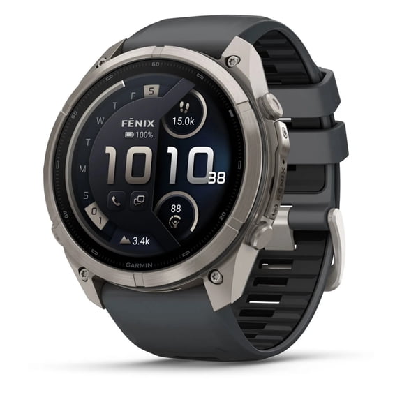 Garmin fenix 9 Pro – inReach, 51 mm Titanium with Graphite/Black Silicone Band