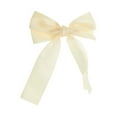 thumbnail image 4 of Unique Bargains 1 Pc Solid Bow Ribbon Duckbill Hair Clips Hairdo Clip Beige, 4 of 5