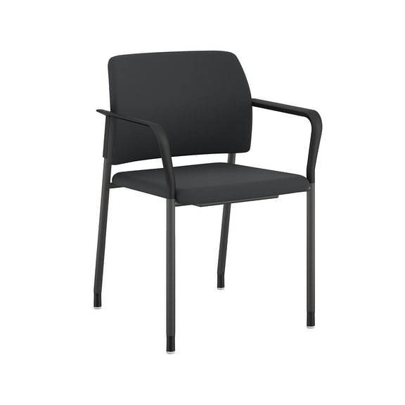 HON Accommodate Vinyl Upholstered Guest Stacking Chair Basalt/Textured Charcoal 2/Pack
