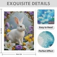 thumbnail image 3 of Diamond Art Kit for Adults, White Rabbit Floral Frame Art Diamond Painting for Adults Beginners, DIY Diamond Art Painting Kits, 5D Diamond Painting Crafts for Home Decor 12x16 Frameless, 3 of 7