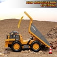 thumbnail image 6 of Remote Control Dump Truck, 1:20 Scale RC Construction Vehicles Toy with Metal Bed and Light/Music, 9 Channels Electric Truck Toy Gift for Boys Kids, 6 of 9