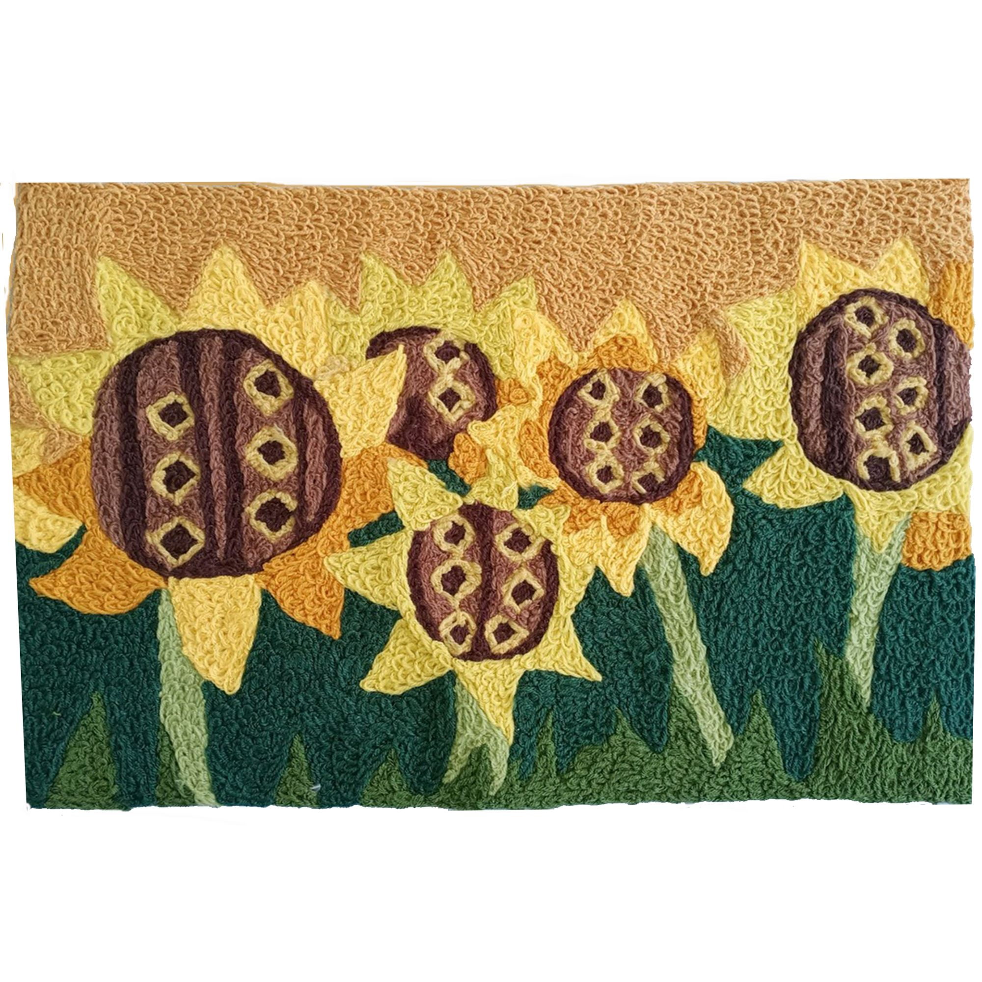 Summer Sunflowers Jellybean Accent Washable Rug 20" x 30" JBSB001
