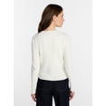 thumbnail image 3 of Time and Tru Women's Puckered Stitch Cardigan Sweater, Lightweight, Sizes XS-XXXL, 3 of 5