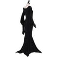 thumbnail image 4 of Morticia Addams Costume Women's Gothic Black Dress Halloween Costume, 4 of 7