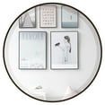 thumbnail image 6 of OVALCREST - Singapore Framed Floating Round Mirror - Rubbed Black - 14 5/8" x 14 5/8", 6 of 8