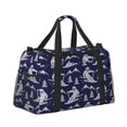 thumbnail image 2 of Xecao Abstract Skiing Pattern ​Lightweight Crossbody Weekender Bag Mesh Side Pockets Padded Handles Sports Outdoor Gear Organizer, 2 of 7